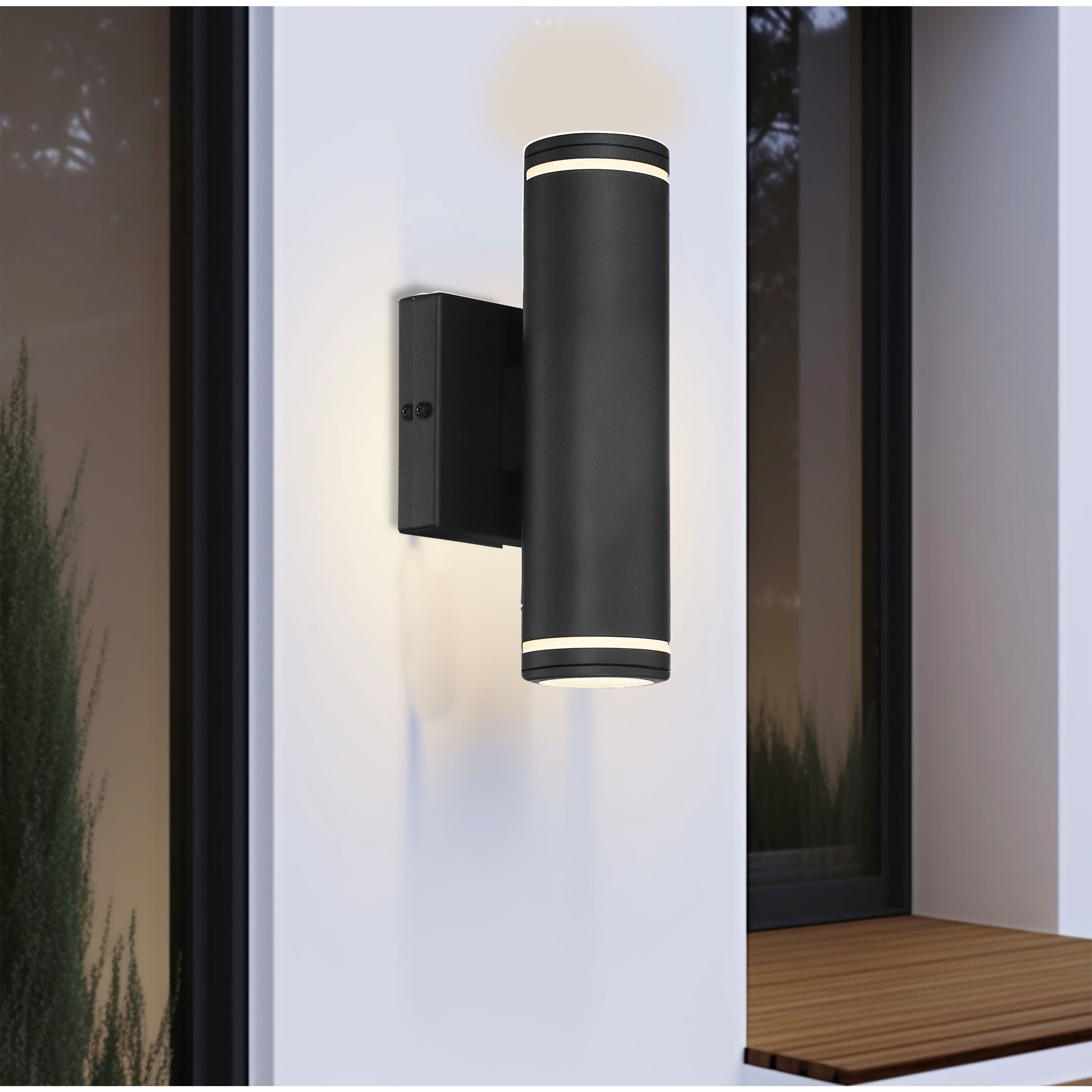 Supotto LED 10 inch Sand Coal Outdoor Wall Mount